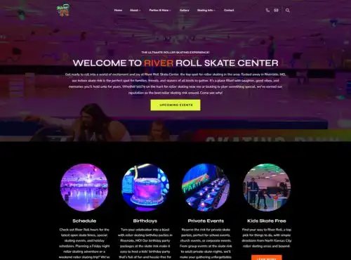 River Roll Skate Center website built by Marketing Cope