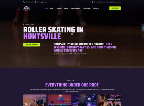 Roller Time Skating Center website by Marketing Cope