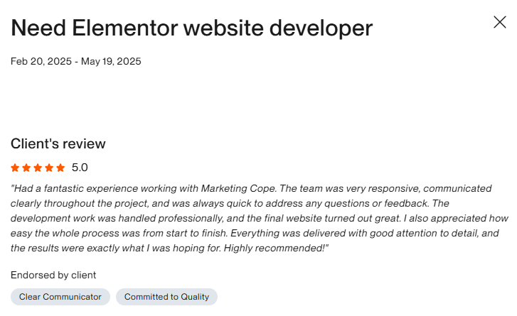 Marketing Cope client review 13