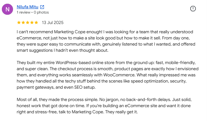 Marketing Cope client review 2