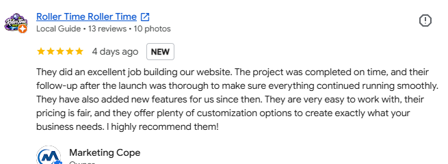 Marketing Cope client review 3