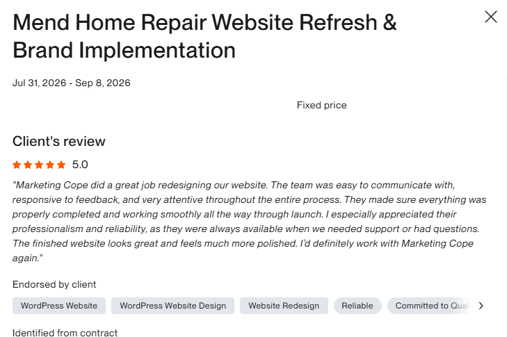 Marketing Cope client review 19
